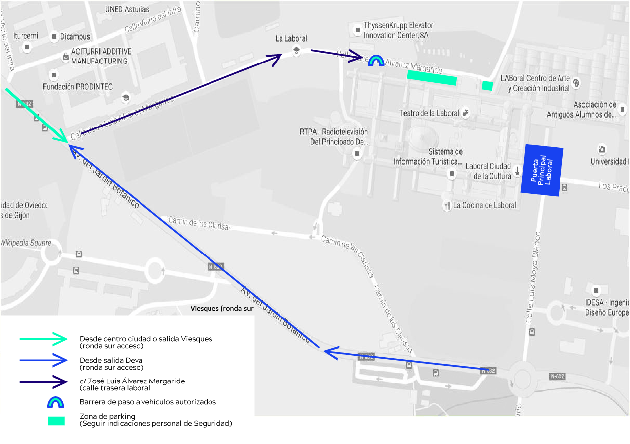 Mapa con la ubicación del evento